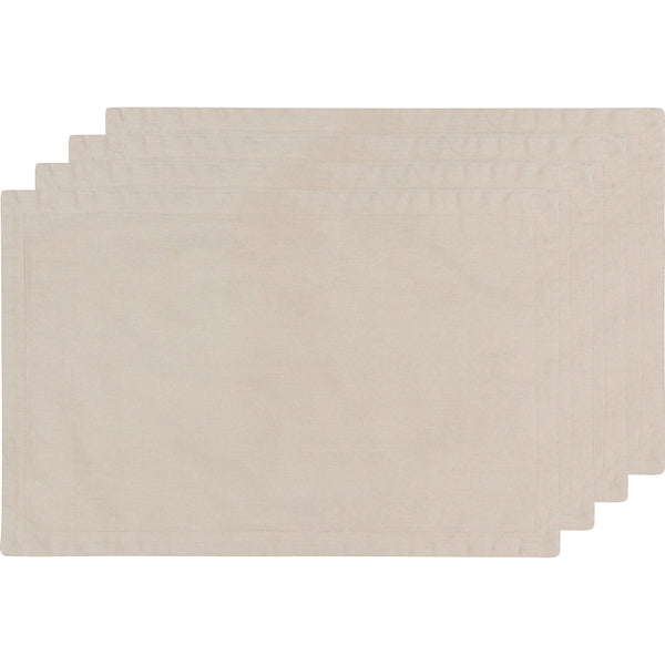 Stonewash Linen Placemat Set - Dove Grey
