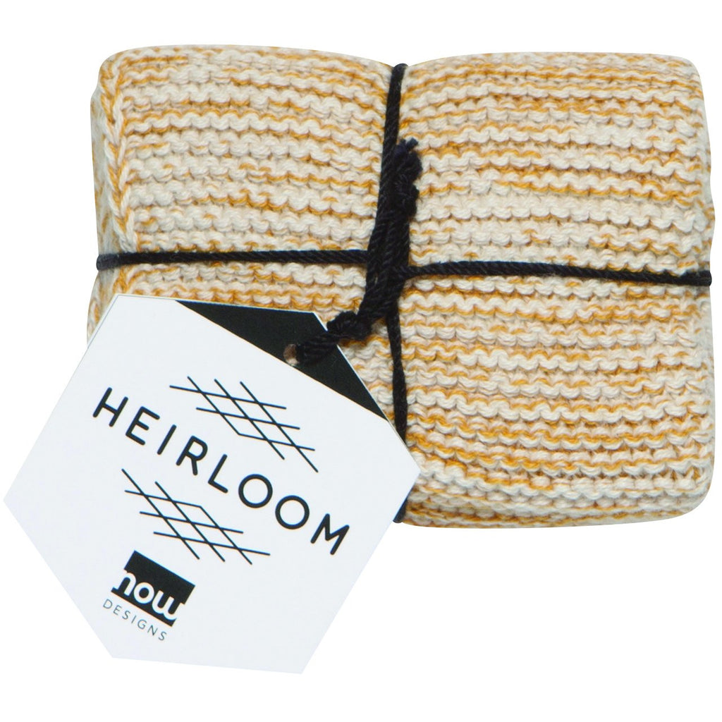 Knit Heirloom Dishcloth Ochre