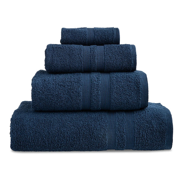 Moda At Home Allure Cotton Face Towel, washcloth, in indigo, with set.