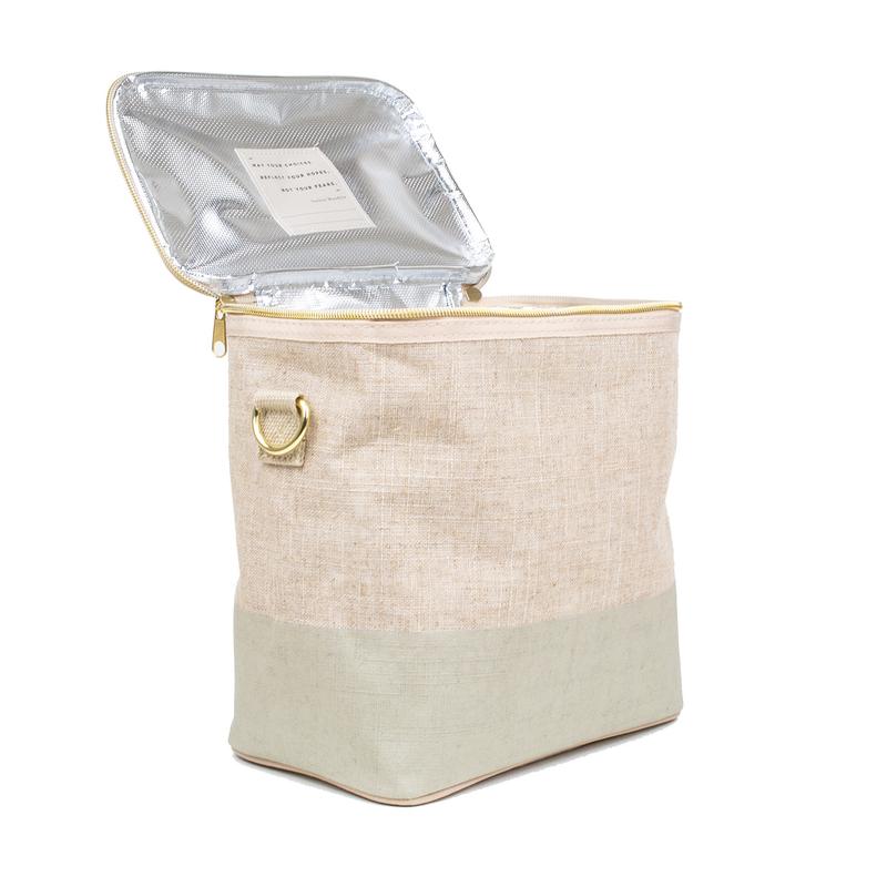 Cement Linen Lunch Bag