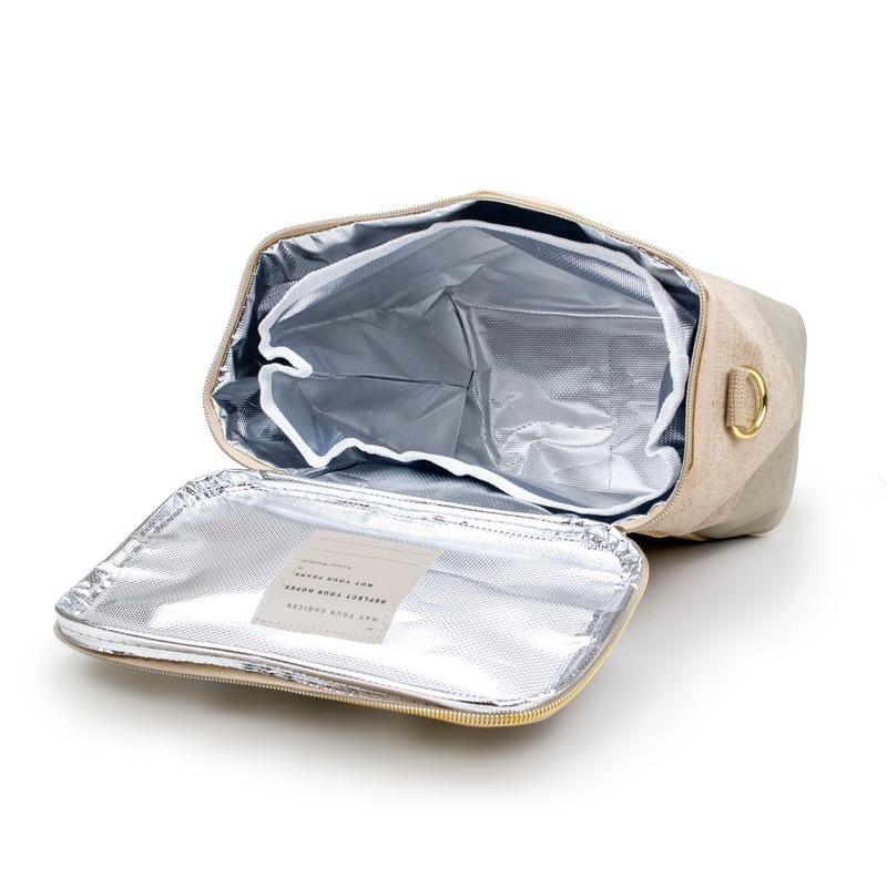 Cement Linen Lunch Bag