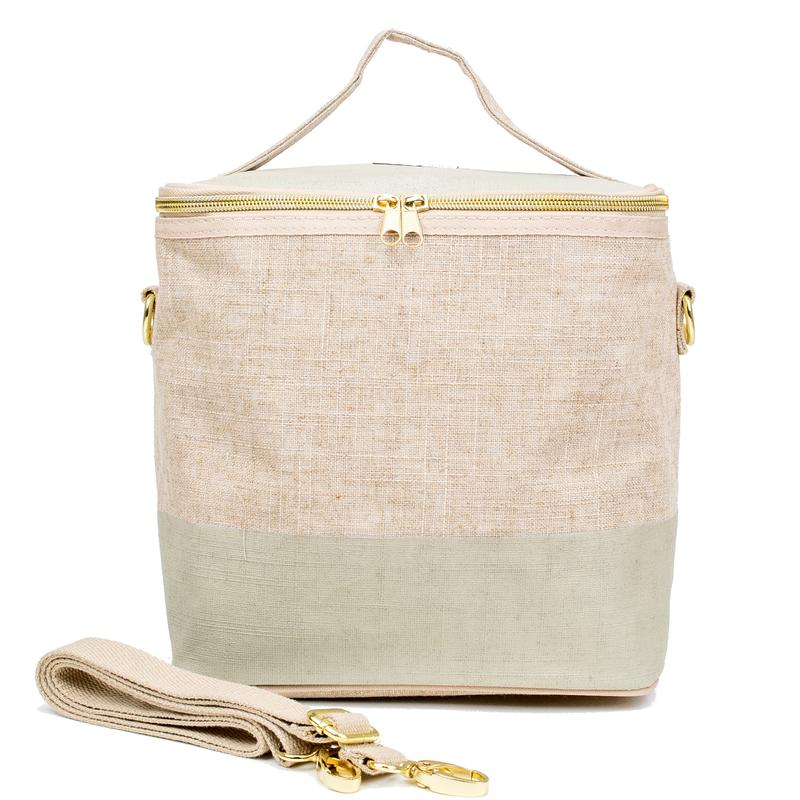 Cement Linen Lunch Bag