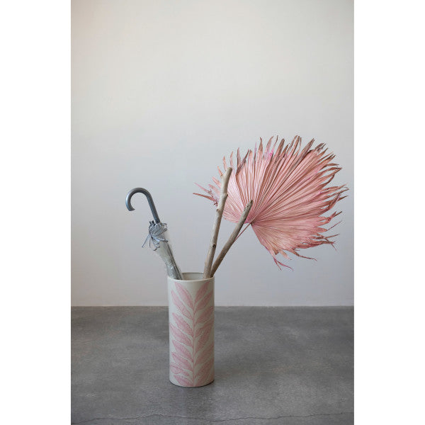 Creative Stoneware Umbrella Holder/Vase in use