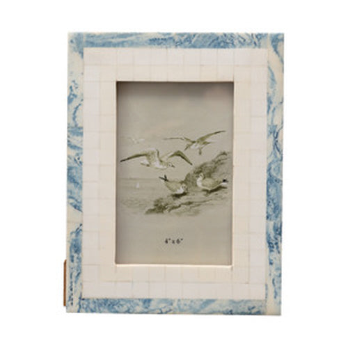 Ivory and Blue Photo Frame 6.5x8.5"