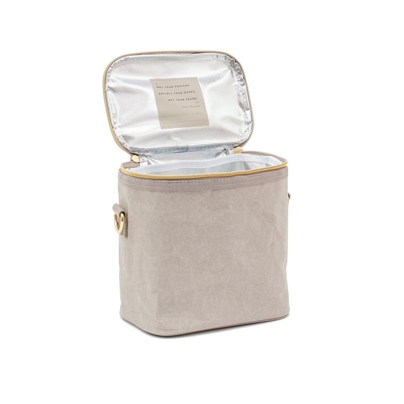 Stone Grey Paper Lunch Bag