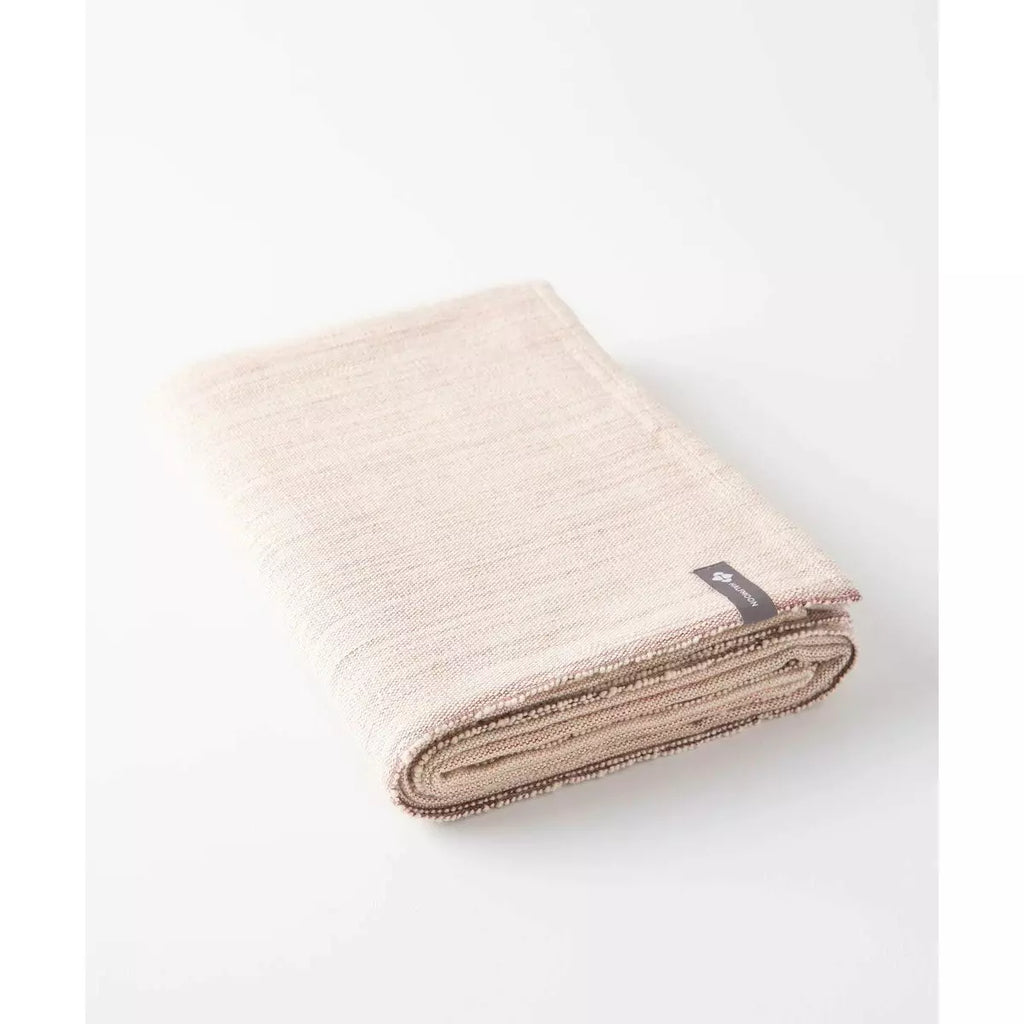 Halfmoon Melange Yoga Blanket, in rose.