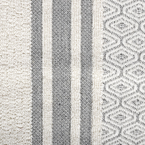 Moda At Home Lisbon Bath Towel, close up, in grey.