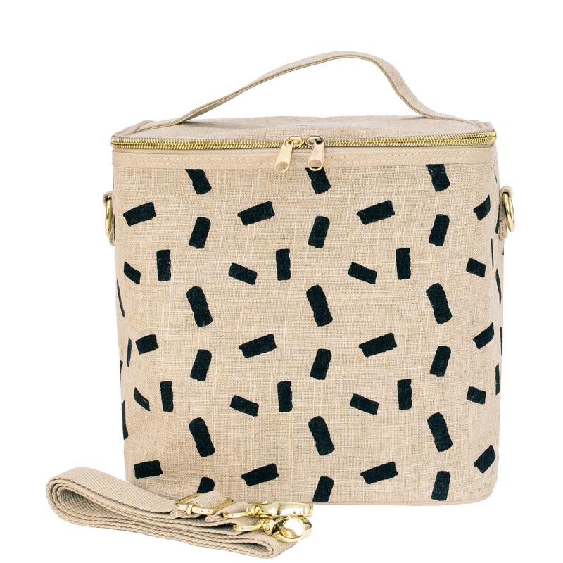 Block Linen Lunch Bag