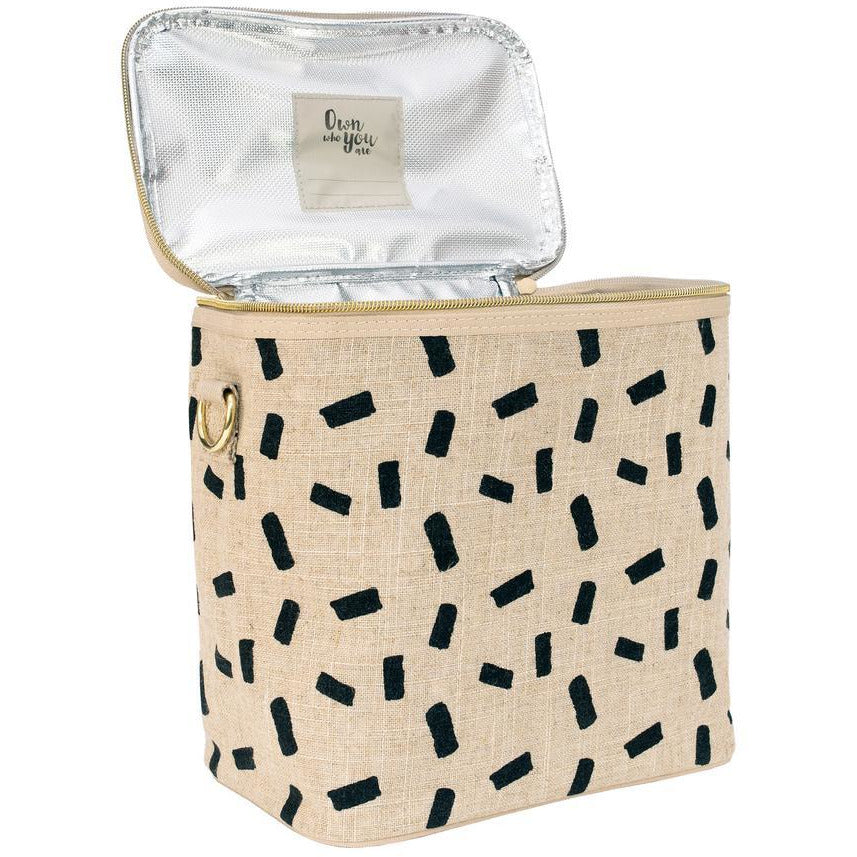 Block Linen Lunch Bag