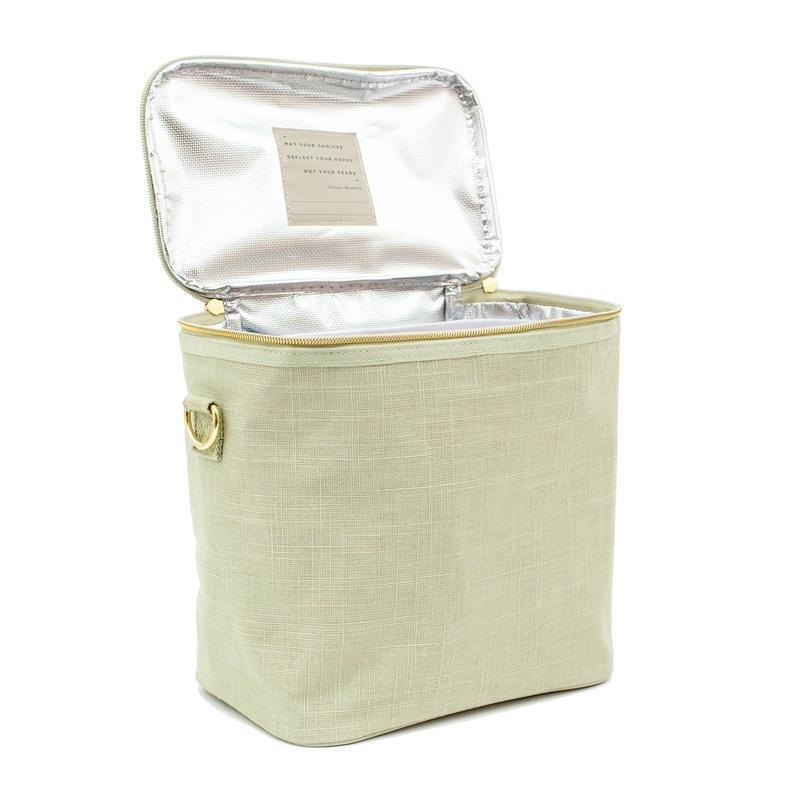 Sage Linen Lunch Bag