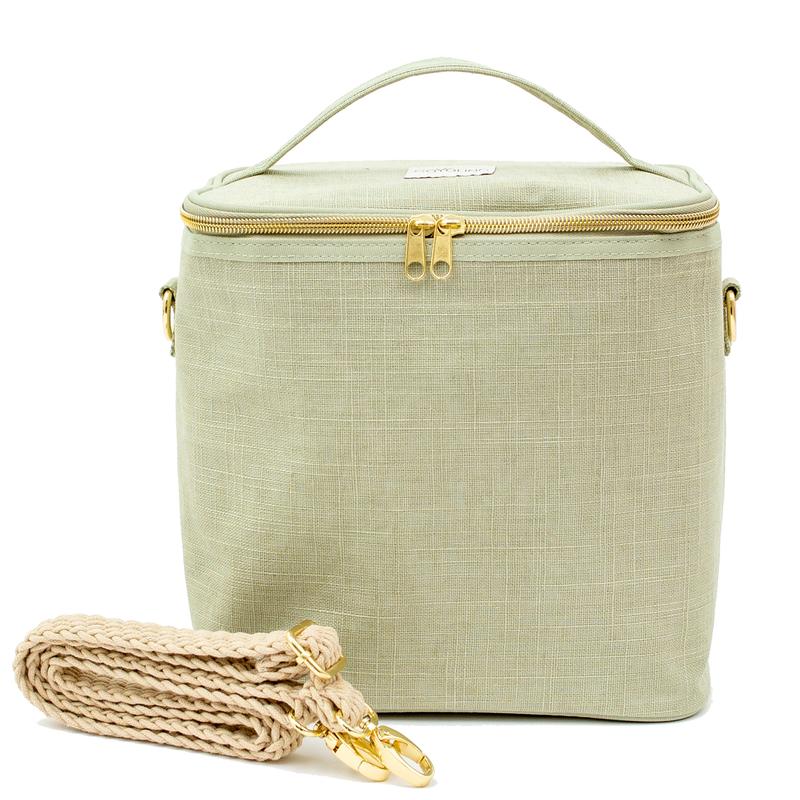 Sage Linen Lunch Bag