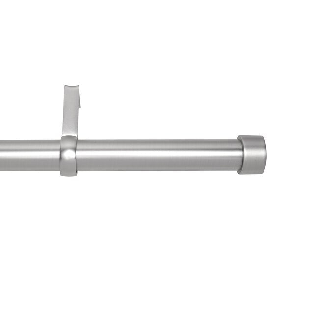 Umbra Cappa curtain rod in bracket close up.