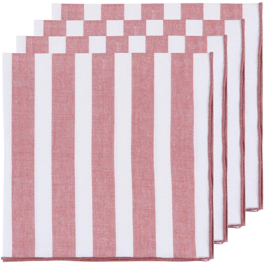 Caban Stripe Napkin Set - Canyon Rose