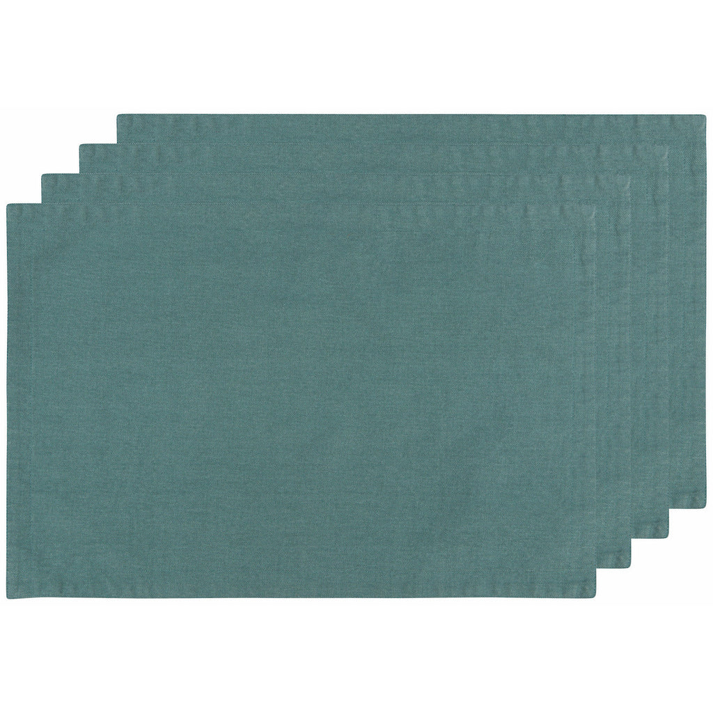 Stonewash Linen Placemat Set - Lagoon