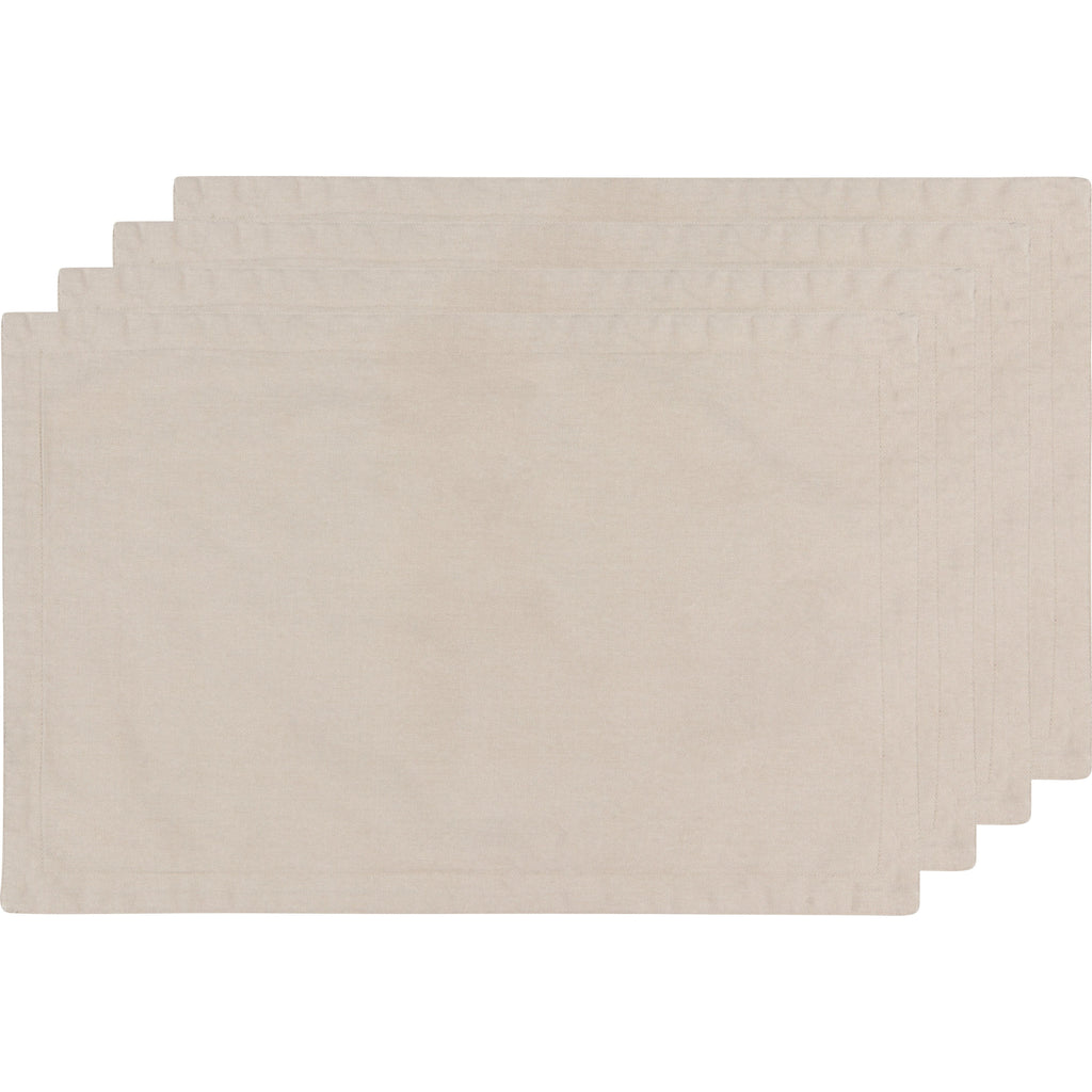 Stonewash Linen Placemat Set - Dove Grey