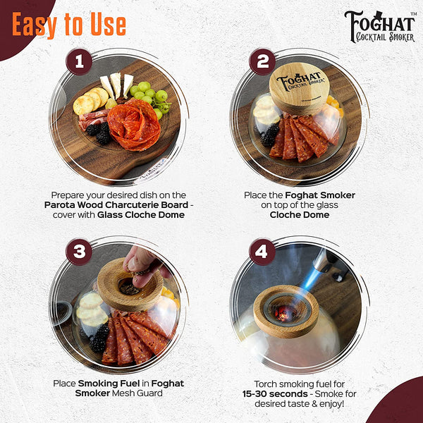 Foghat Cocktail Smoker Charcuterie Kit how to use