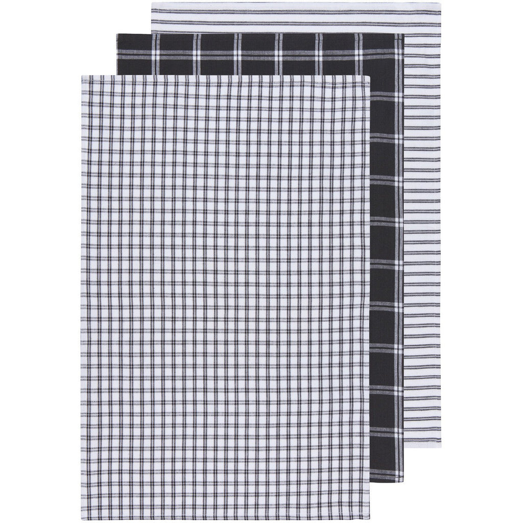 Tic Tac Toe Dishtowel set in Black