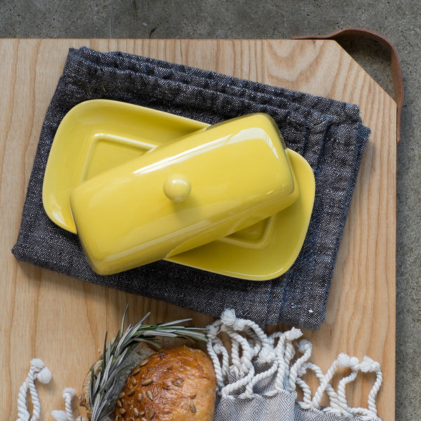 Rectangular Butter Dish - Lemon styled