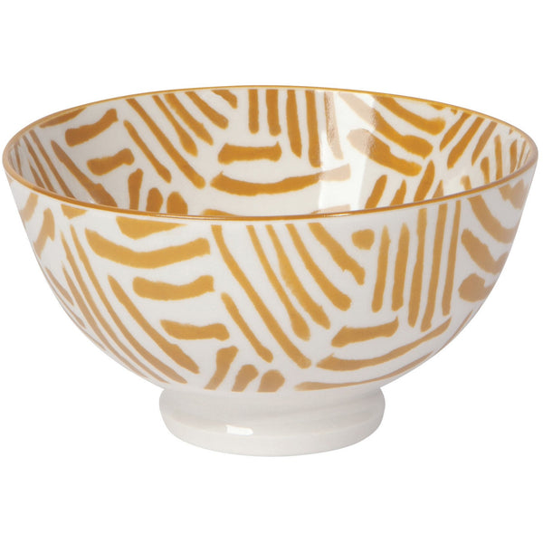 Porcelain Bowl with Ochre Lines