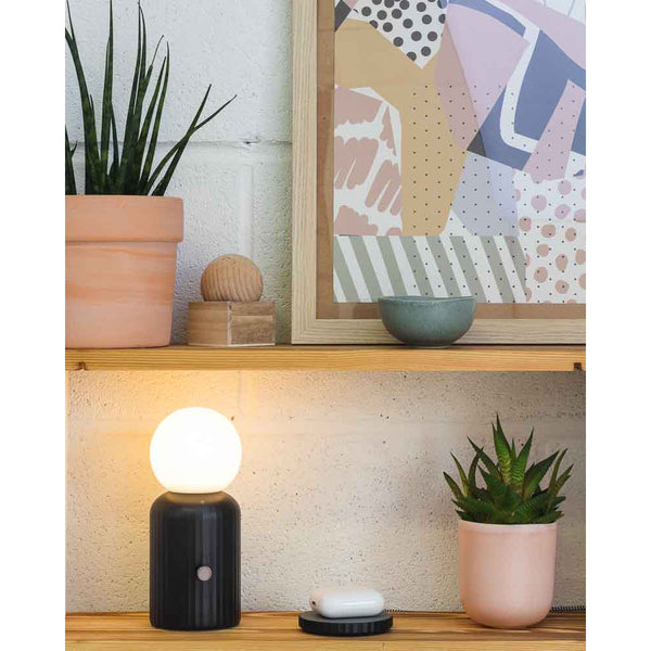 Wireless Lamp and Charger - Black lifestyle