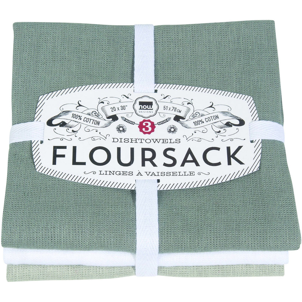 Grey Floursack Tea Towel Set
