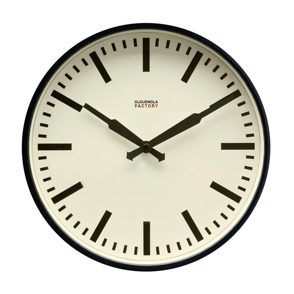 Cloudnola Factory Clock in black