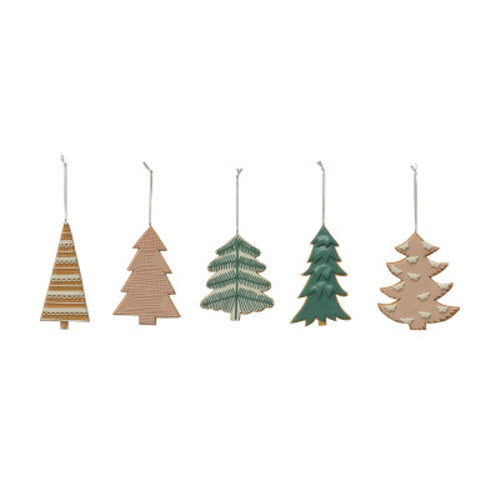Creative Assorted Clay tree ornaments