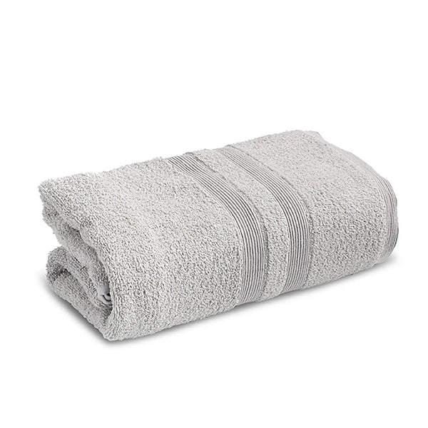 Moda At Home Allure Cotton Bath Towel in Marble Grey, folded.