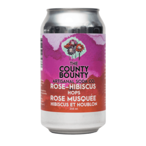 County Bouny Rose Hibiscus Hops can, up close.