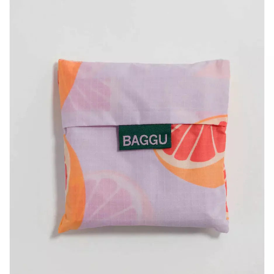 Baggu Grapefruit Bag, folded.