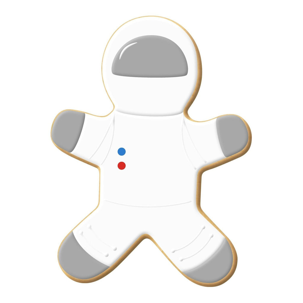 Gingerbread Man Cookie Cutter decorated as an astronaut