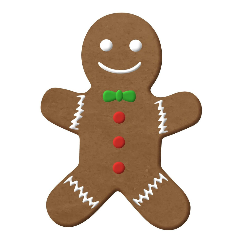 Gingerbread Man Cookie Cutter decorated for Christmas