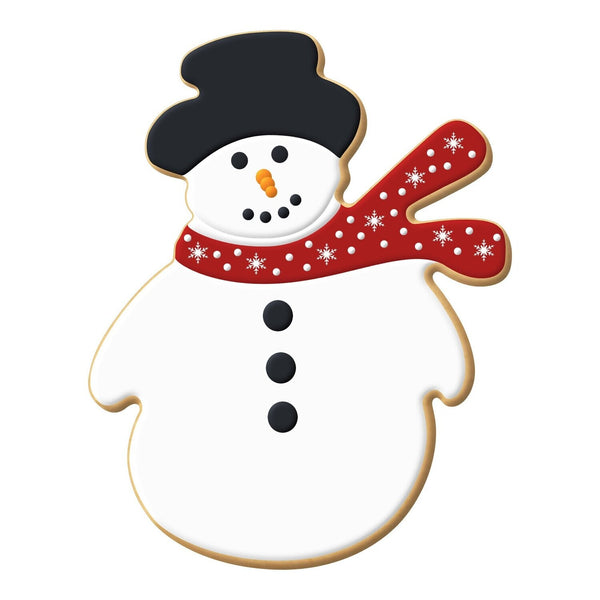 Snowman with Scarf Cookie Cutter decorated