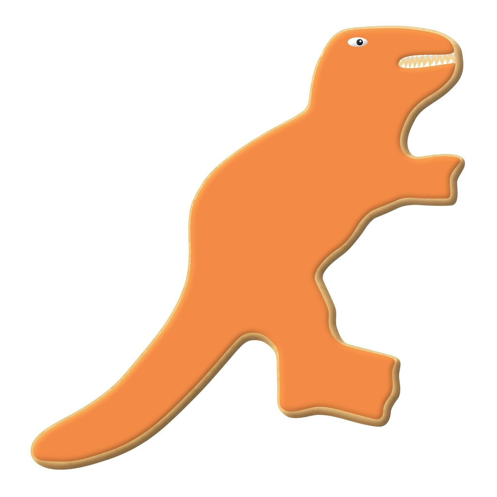 T-Rex Dinosaur Cookie Cutter decorated