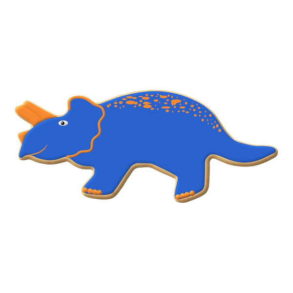 Triceratops Dinosaur Cookie Cutter decorated