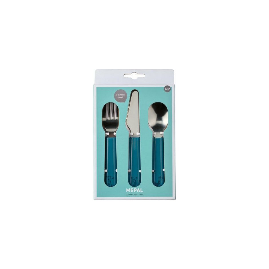 MIO Childrens 3 piece cutlery set in blue