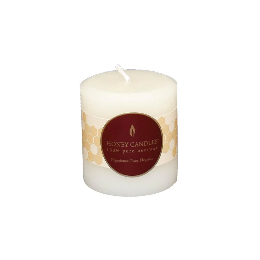 Honey Candles Beeswax 3" Pillar Candle in Pearl