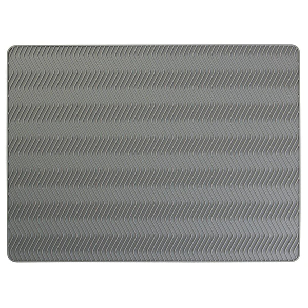 Idesign Chevron Drying Mat, in grey.