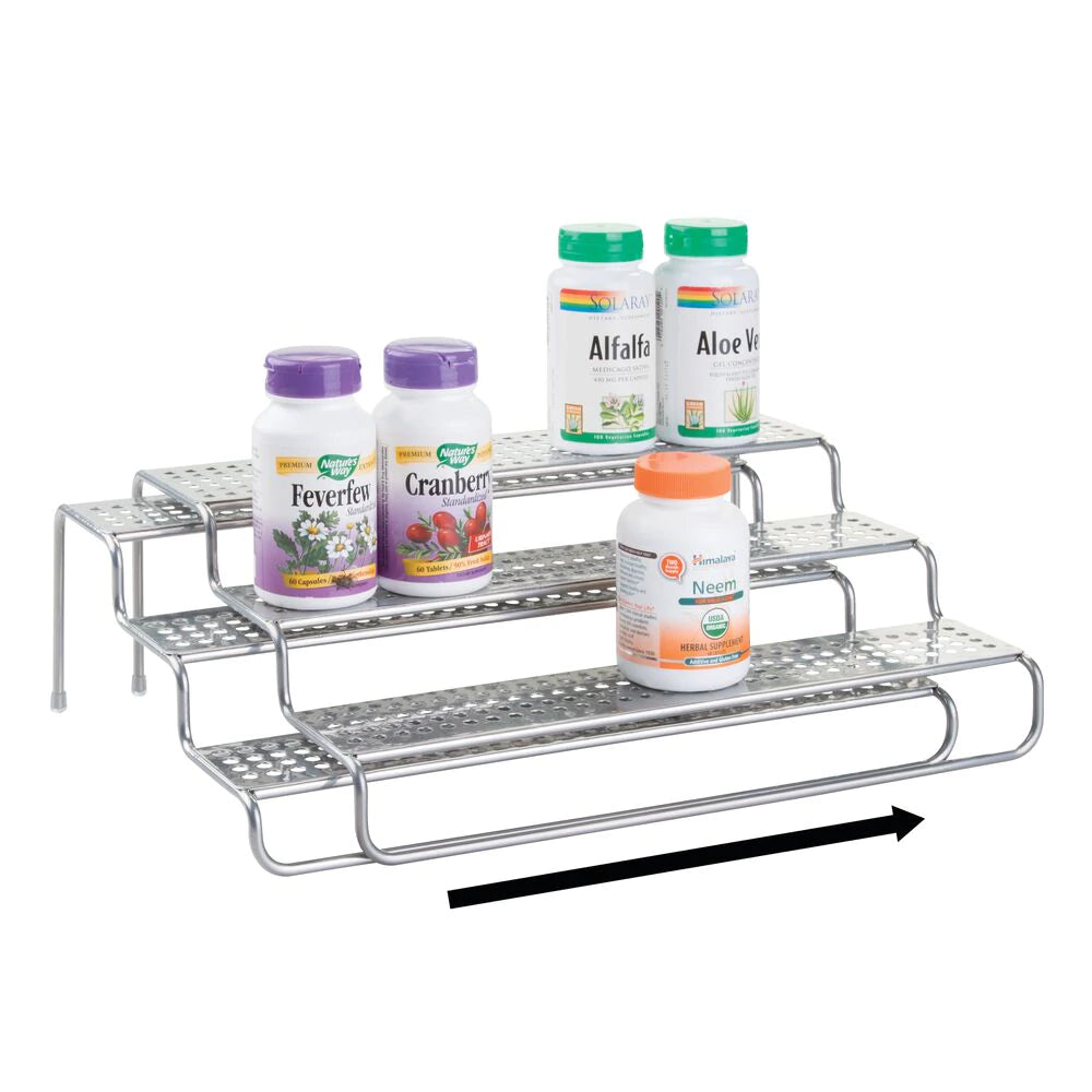 Idesign Classico Expandable Spice Rack, in use, expanding..