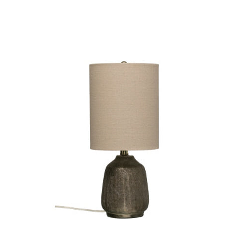 Creative Terracotta Lamp with Linen Shade