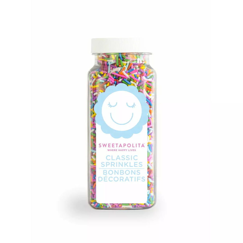 Rainbow Crunchy Sprinkles in Sweetapolita 4oz. bottle.