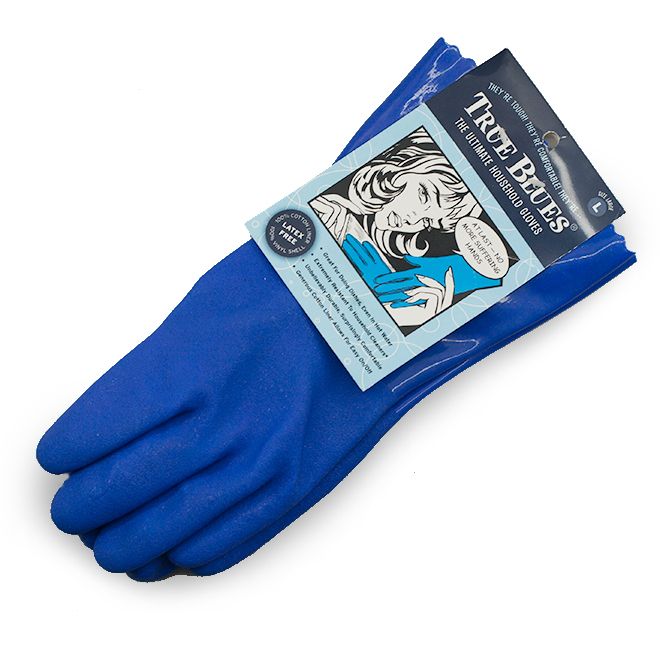 True Blues Dishwashing Gloves Medium Blue
