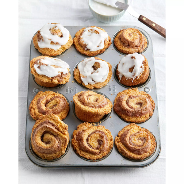 Zoe Speedy Cinnamon Roll Mix baked and styled